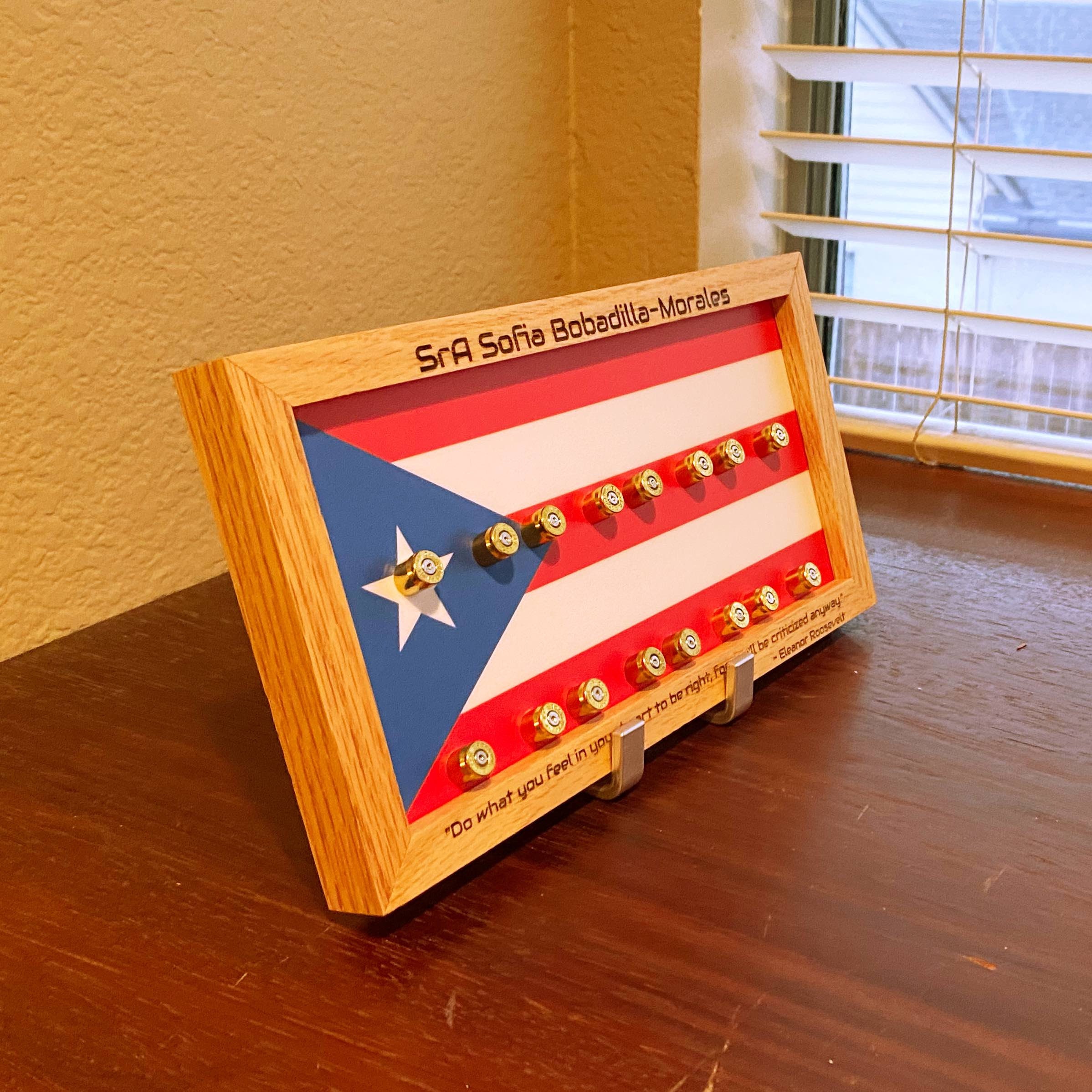 Puerto Rico Display 8CT Puerto Rico Flag Coin Display to Showcase on the Wall or Desk ...