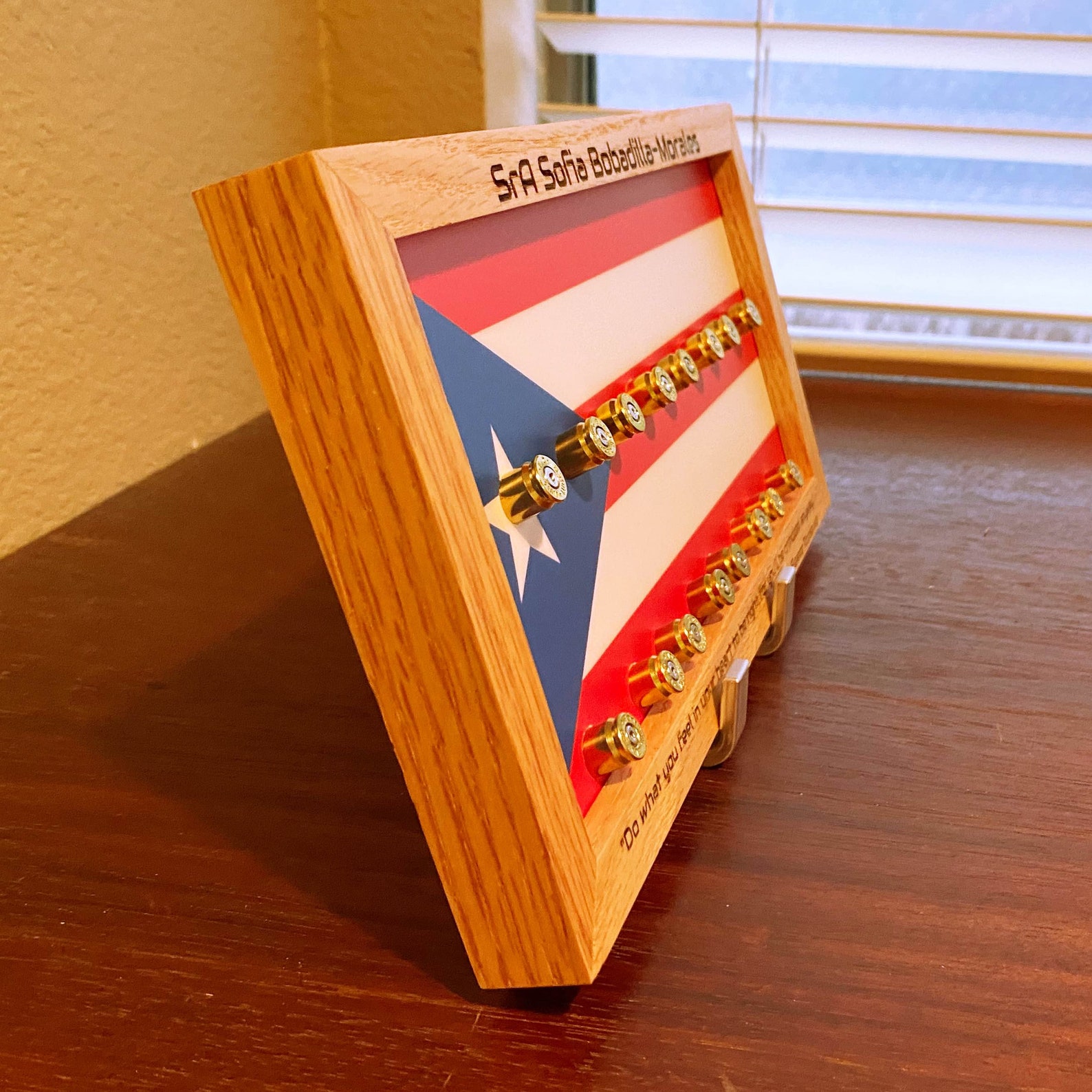 Puerto Rico Display 8CT Puerto Rico Flag Coin Display to Showcase on the Wall or Desk ...