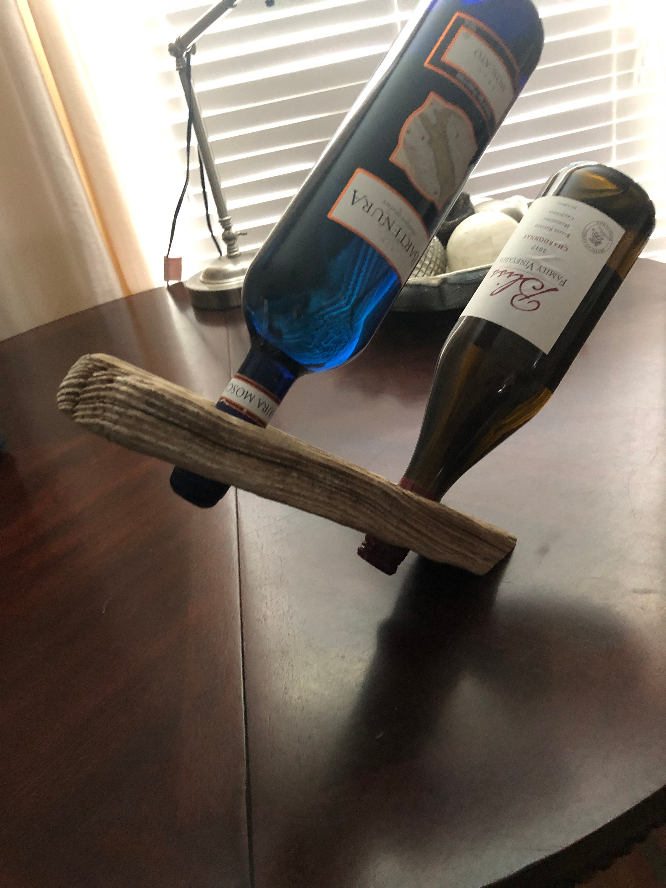 Handmade Zero Gravity Driftwood Wine Holder Etsy UK
