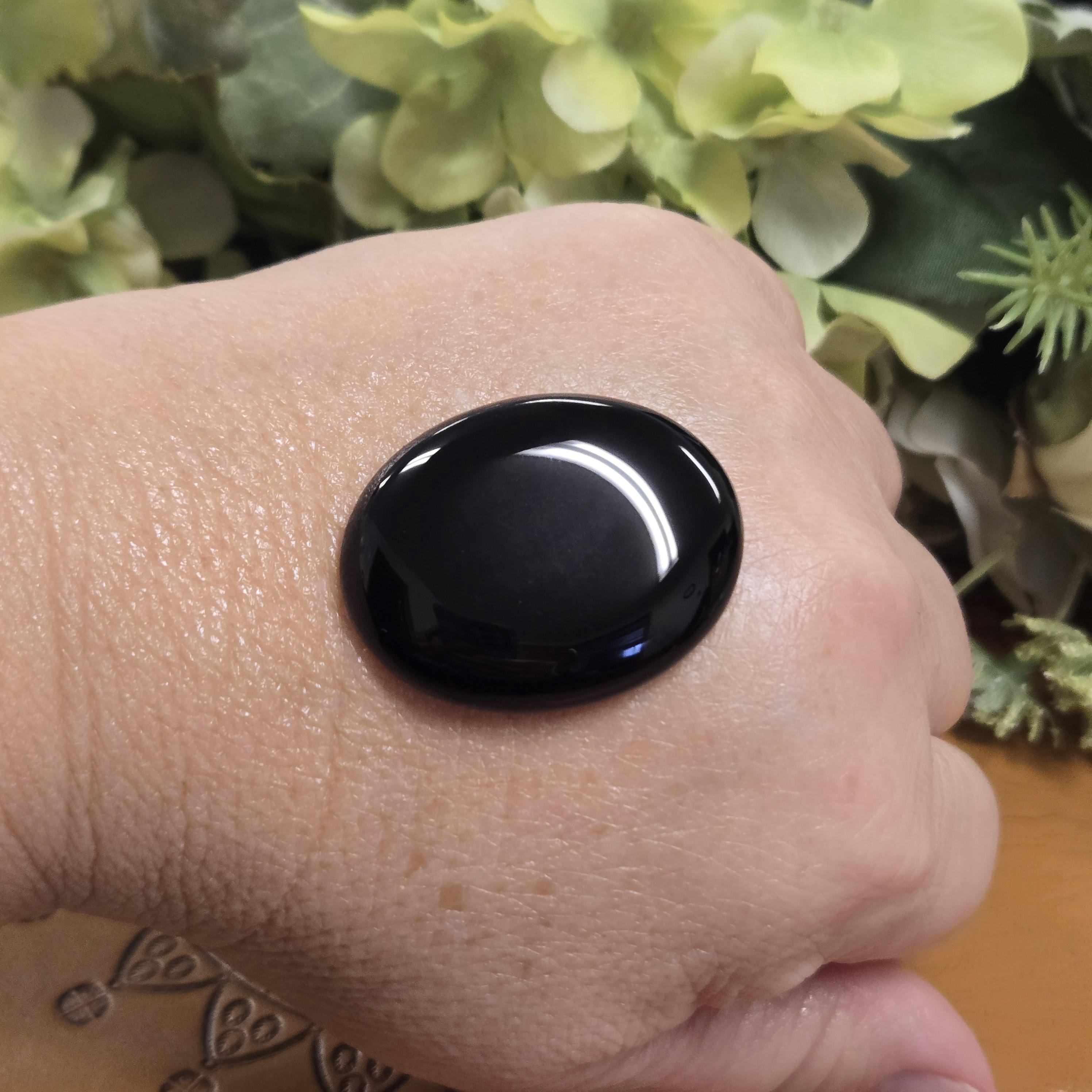Black Onyx Cabochon, Natural Black Onyx Gemstone - Etsy
