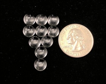 Clear Quartz Round Cabochon, Natural Clear Quartz Gemstone (10 piece lot)