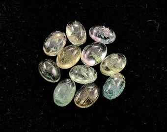 Tourmaline Cabochon, Oval Shape Green Tourmaline Gemstone Lot, Natural Tourmaline Crystal