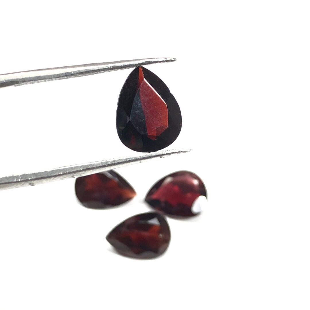 Garnet Rosecut, Garnet Cut Round Gemstone Pieces, Natural Faceted ...