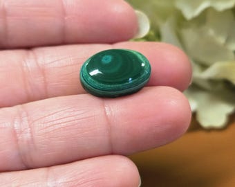 Malachite Cabochon, Natural Green Malachite Gemstone