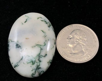 Tree Agate Cabochon, Natural Tree Agate Gemstone