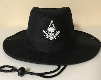Masonic Skull and Bones Boonie Hat