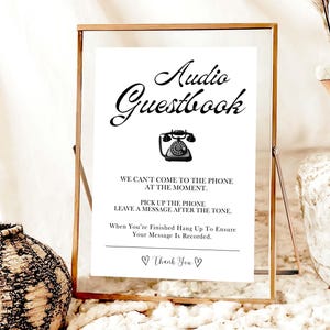 Audio Guestbook Sign: Minimalist Wedding Template (Digital Download)