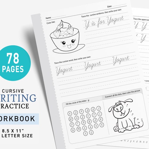 printable cursive writing worksheets alphabet writing etsy india