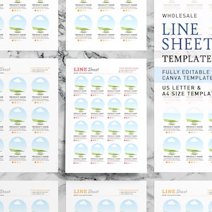 Custom Wholesale Line Sheet Template: Canva Catalogue Design (A4 & Letter)