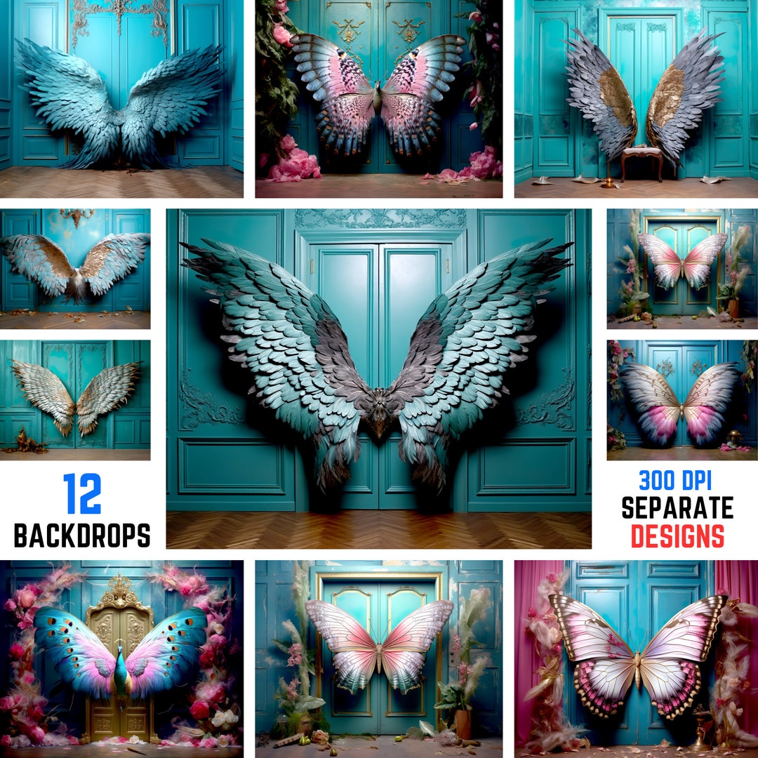 Angel Wings Digital Backdrops, Maternity Backdrops, Photography ...