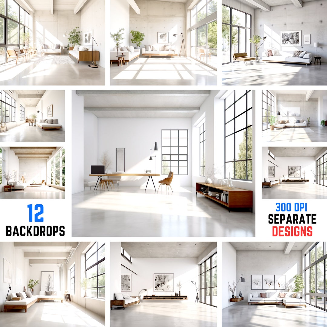 Minimalist Living Room Backdrops Digital Photography Backdrops