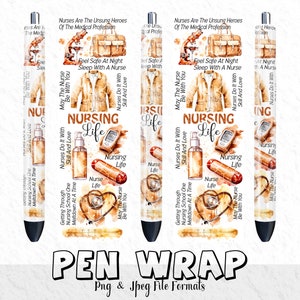 Watercolor Nurse Pen Wrap PNG, Epoxy Pen Wrap, Medical Pen Wrap Design, Nurse Gift Idea, Glitter Pen Wrap PNG, Pen Wrap Sublimation Bundle