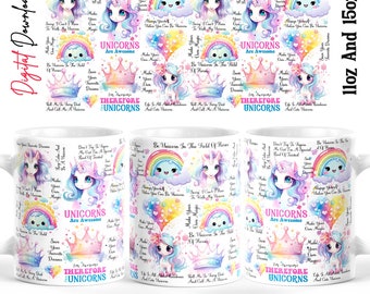 Watercolor Unicorn Mug Wrap PNG, Cricut Mug Press, Coffee Mug Wrap, Mug Wrap Designs, Horse Mug Wrap Sublimation, Watercolor Coffee Mug Wrap