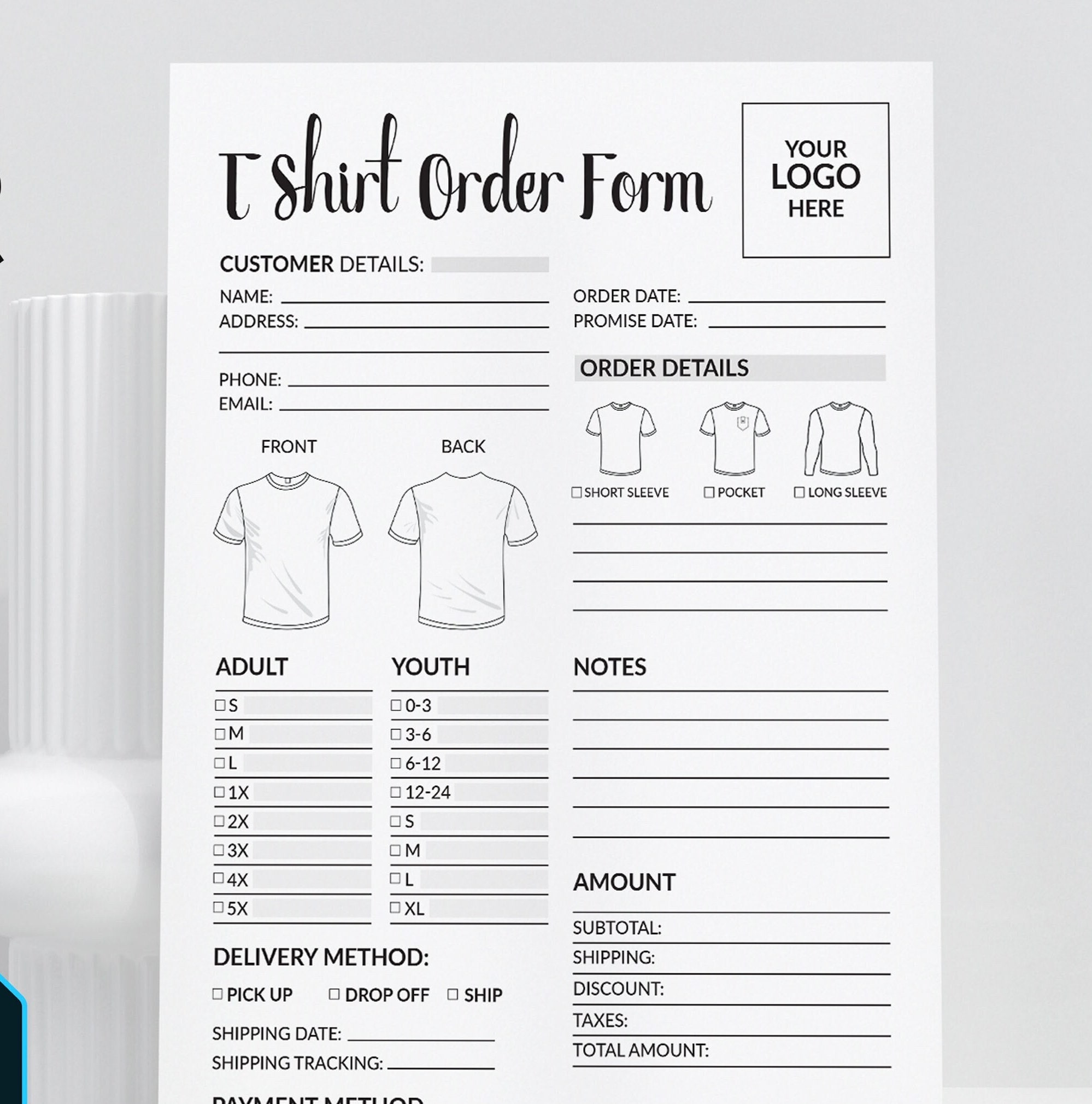 custom-tee-order-form-printable-shirt-order-form-shirt-size-order-form-shirt-color-choice-order-form-template-shirt-purchase-form-etsy for Free Printable T Shirt Order Forms Custom Tee Order Form | Printable Shirt Order Form | Shirt Size Order Form | Shirt Color Choice | Order Form Template | Shirt Purchase Form - Etsy for Free Printable T Shirt Order Forms