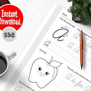 Cursive Handwriting Workbook, Cursive Writing Practice Workbook ...