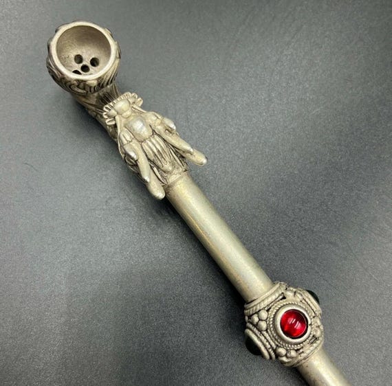 beautiful antique solid silver smoking cigarettes… - image 2