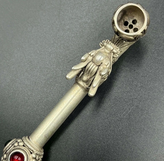 beautiful antique solid silver smoking cigarettes… - image 3