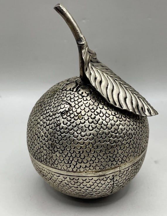 Unique Ancient Near Eastern solid Silver orange F… - image 1