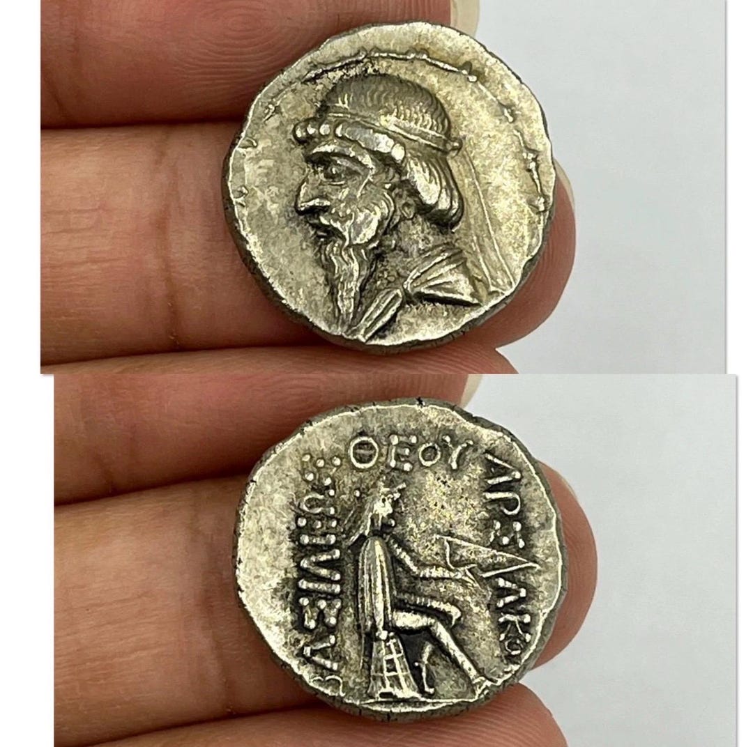 Unique PARTHIAN KINGDOM. Pacorus, AD 78-120 Silver Drachm Coin - Etsy
