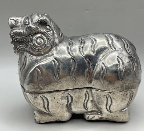 Wonderful Ancient Near Easter solid Silver tiger … - image 2