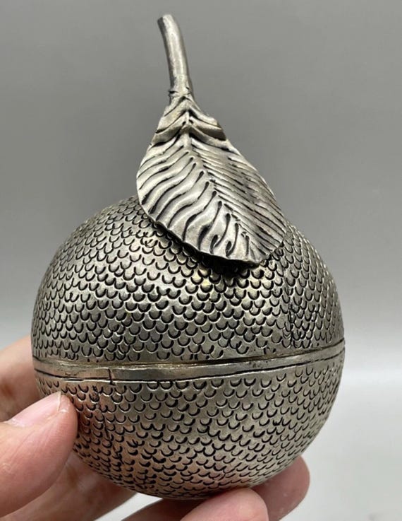 Unique Ancient Near Eastern solid Silver orange F… - image 5