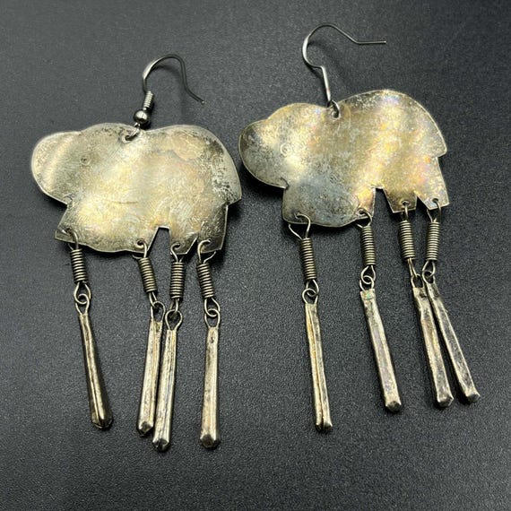 Unique solid silver Vintage Elephant Earrings - image 4