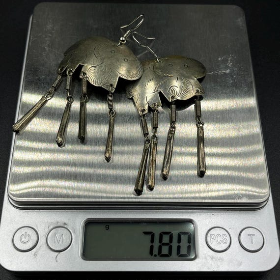 Unique solid silver Vintage Elephant Earrings - image 2