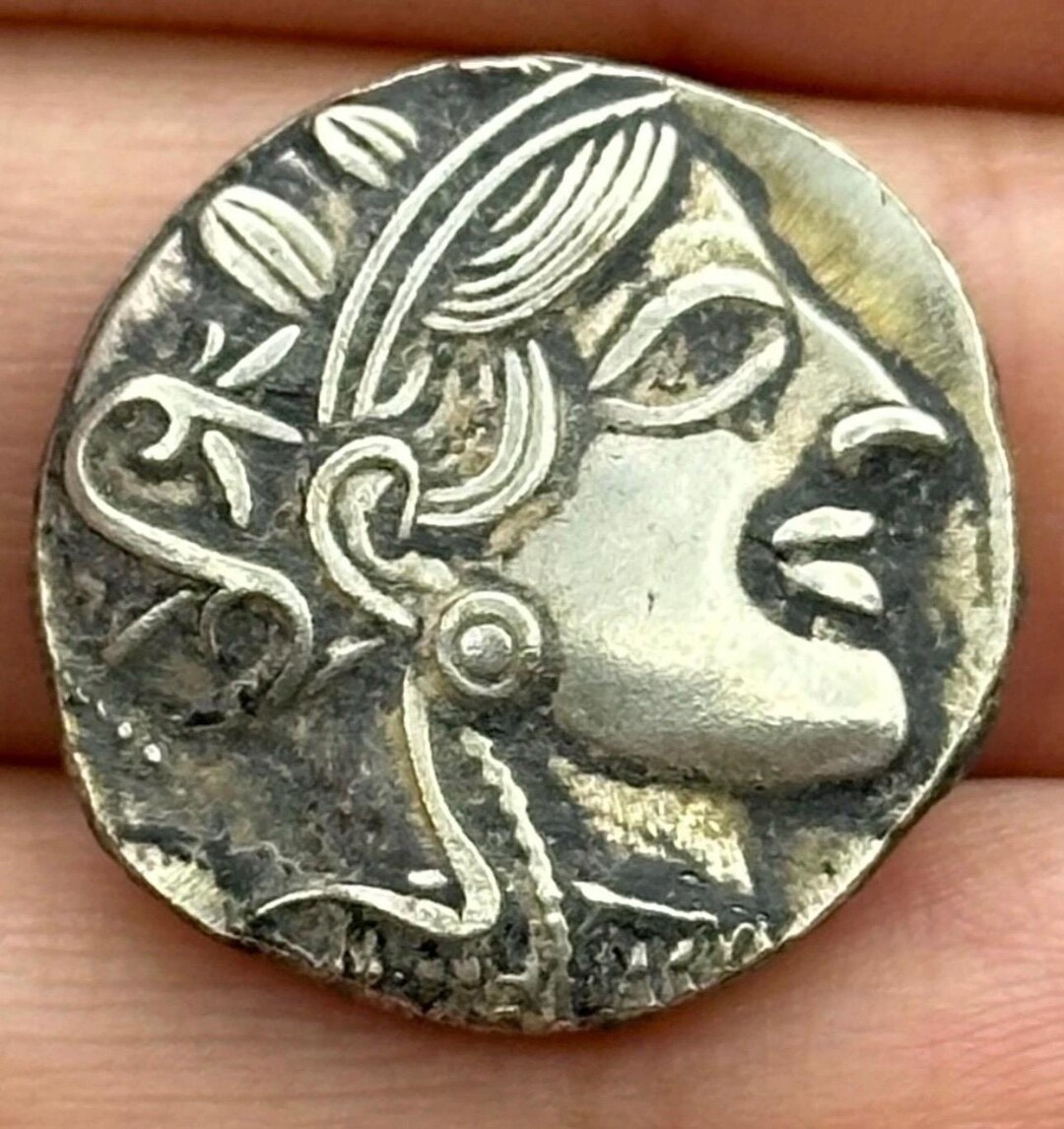 Ancient Greek Attica Athena Owl Silver Tetradrachm Coin Circa 454-404 ...