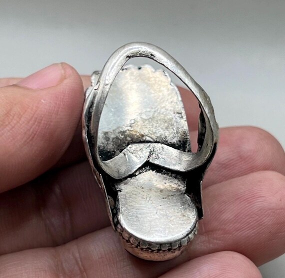 unique solid silver Vintage Silver lapis lazuli s… - image 3