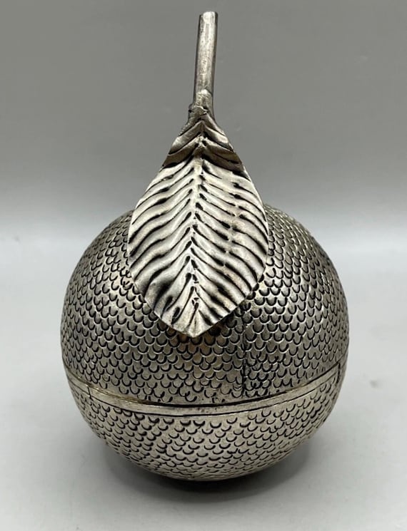 Unique Ancient Near Eastern solid Silver orange F… - image 2