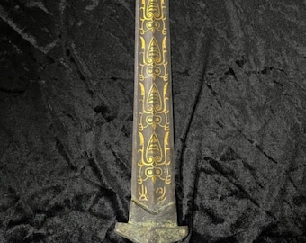 unique ancient roman wonderful bronze gold gilding excellent short sword