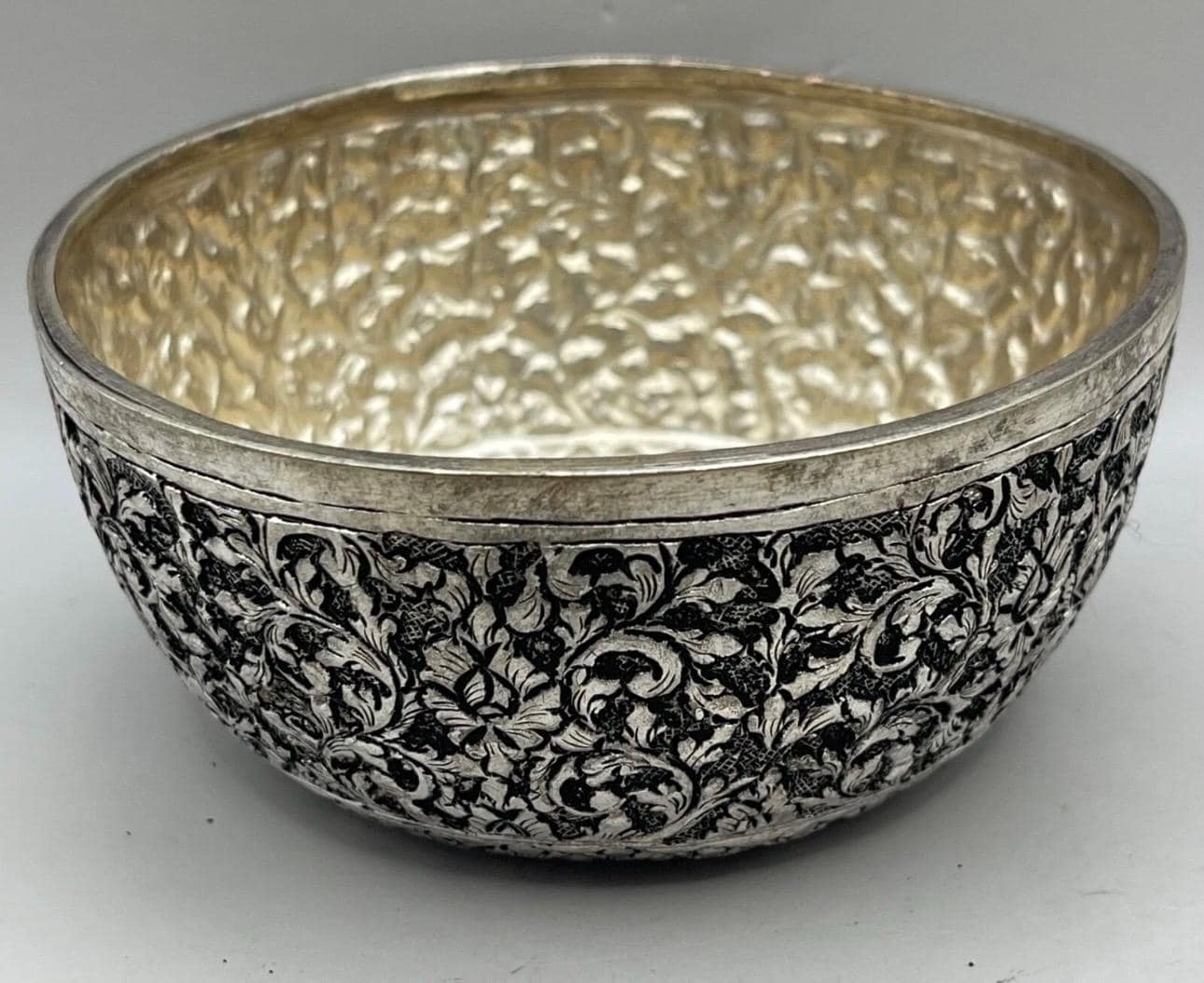 Rare wonderful Ancient Near Eastern solid Silver Engraved Bowl
