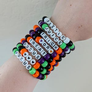 Stacked Halloween Kandi Bracelets
