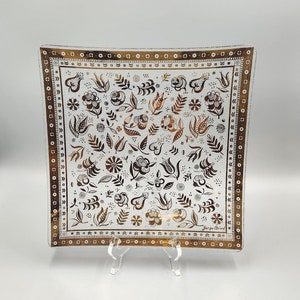 Vintage Georges Briard-bord: MCM Persian Garden 22kt goudglas