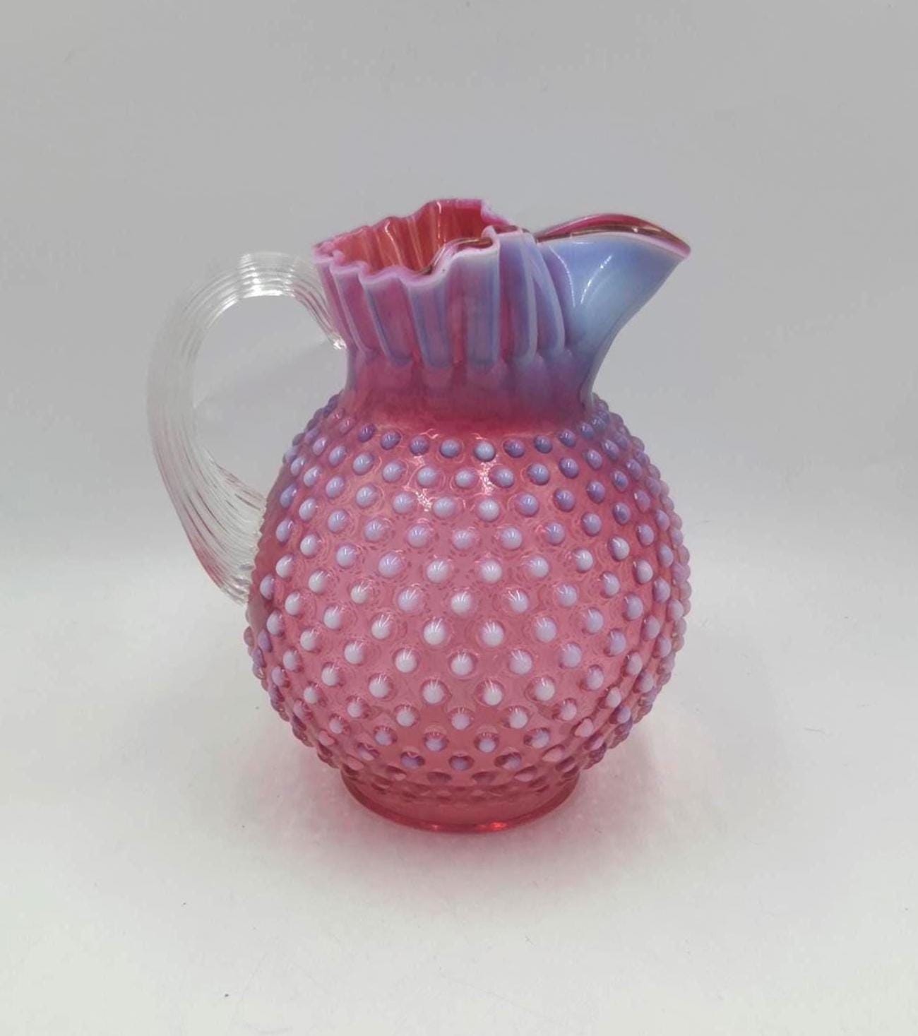 Pink Fenton Pitcher - Etsy