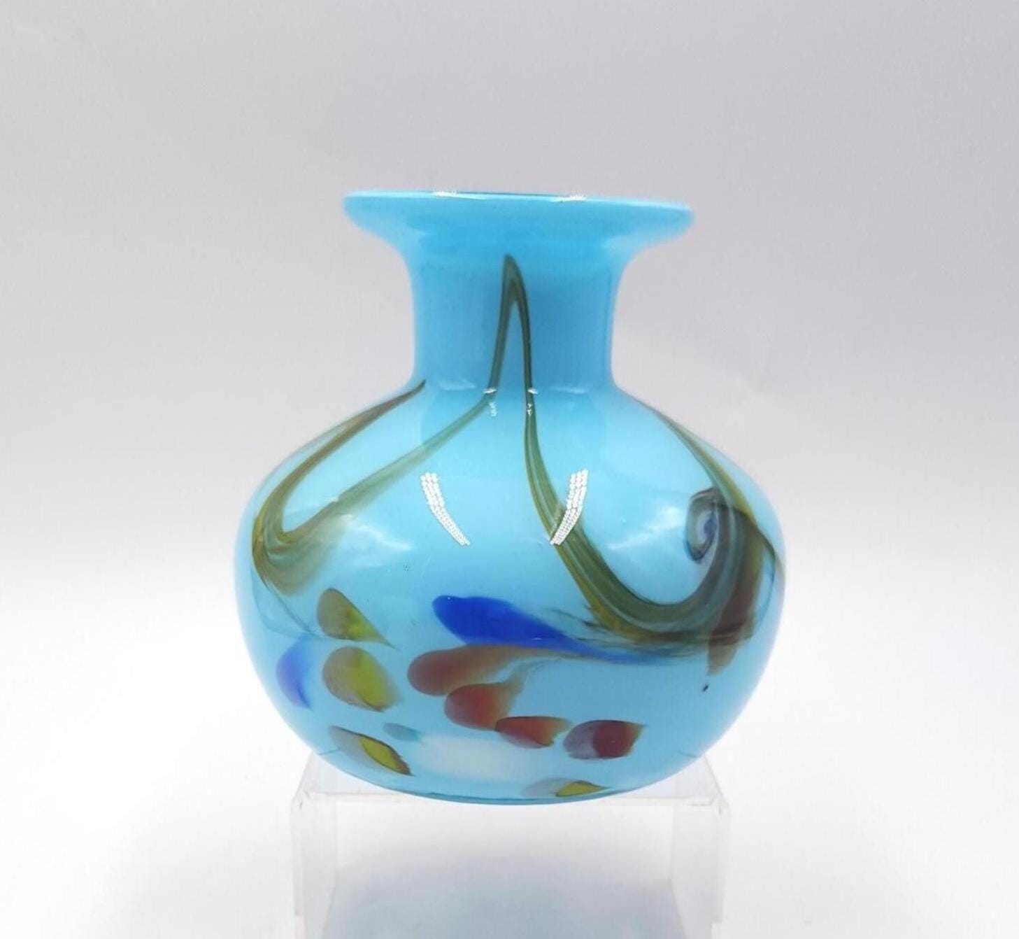 手吹きガラス花瓶 ヴィンテージ 手吹きガラス花瓶 大連雪花風 1960年代 - Etsy 日本