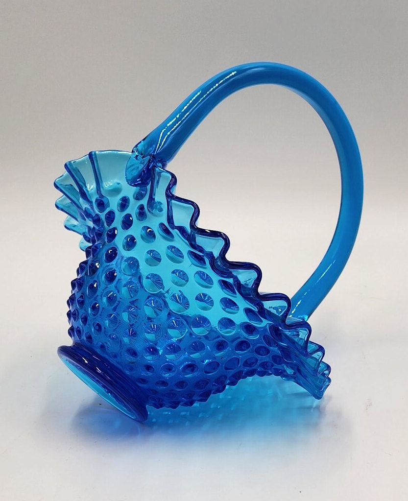 フェントン　アメリカ　ビンテージ　バスケット　ホブネイル フェントン アメリカ ビンテージ バスケット ホブネイル フェントン