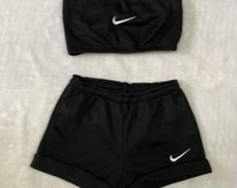 nike shorts and bandeau set