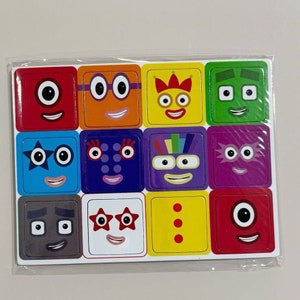 Numberblocks Premium 4cm Acrylic Fridge Magnets (0-10 Set) | Numberblocks Fun Fridge magnets(2.5cm) | Numberblocks Keychain| Learning number