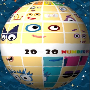 Adesivos faciais de blocos numéricos descascáveis 20-30