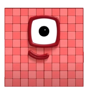 Numberblocks 100 フェイスステッカー：Mathlink キューブデカール（2 cm）