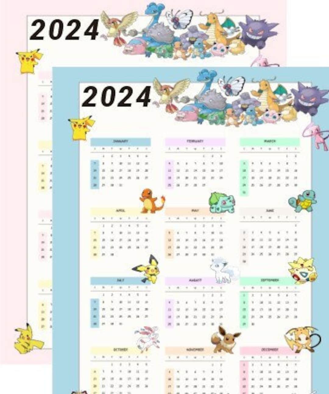 Printable 11X14 Sized Pokemon 2024 Calendar digital File, Boy & Girl Colors, Two File - Etsy printable-11x14-sized-pokemon-2024-calendar-digital-file-boy-girl-colors-two-file-etsy