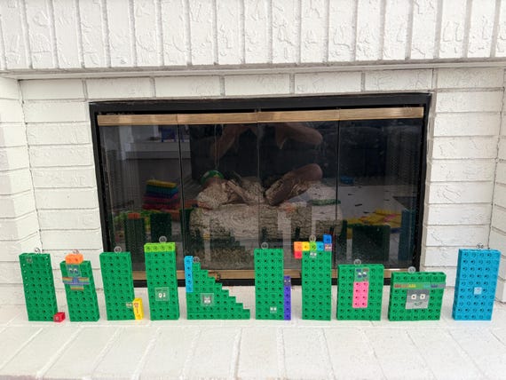 Numberblocks Large Number Character Sets, Linking cube Numberblocks Math Cubes. Educational blocks.(Blank linking cubes+a sheet of sticker)