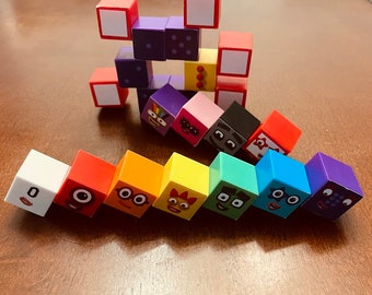 Numberblocks inspired Math cube Set (0-20): Math Learning Educational Tool, 131 pcs