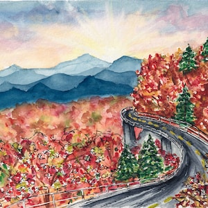 Autumn on Skyline Drive | 8x10 Watercolor Fine Art Virginia Print