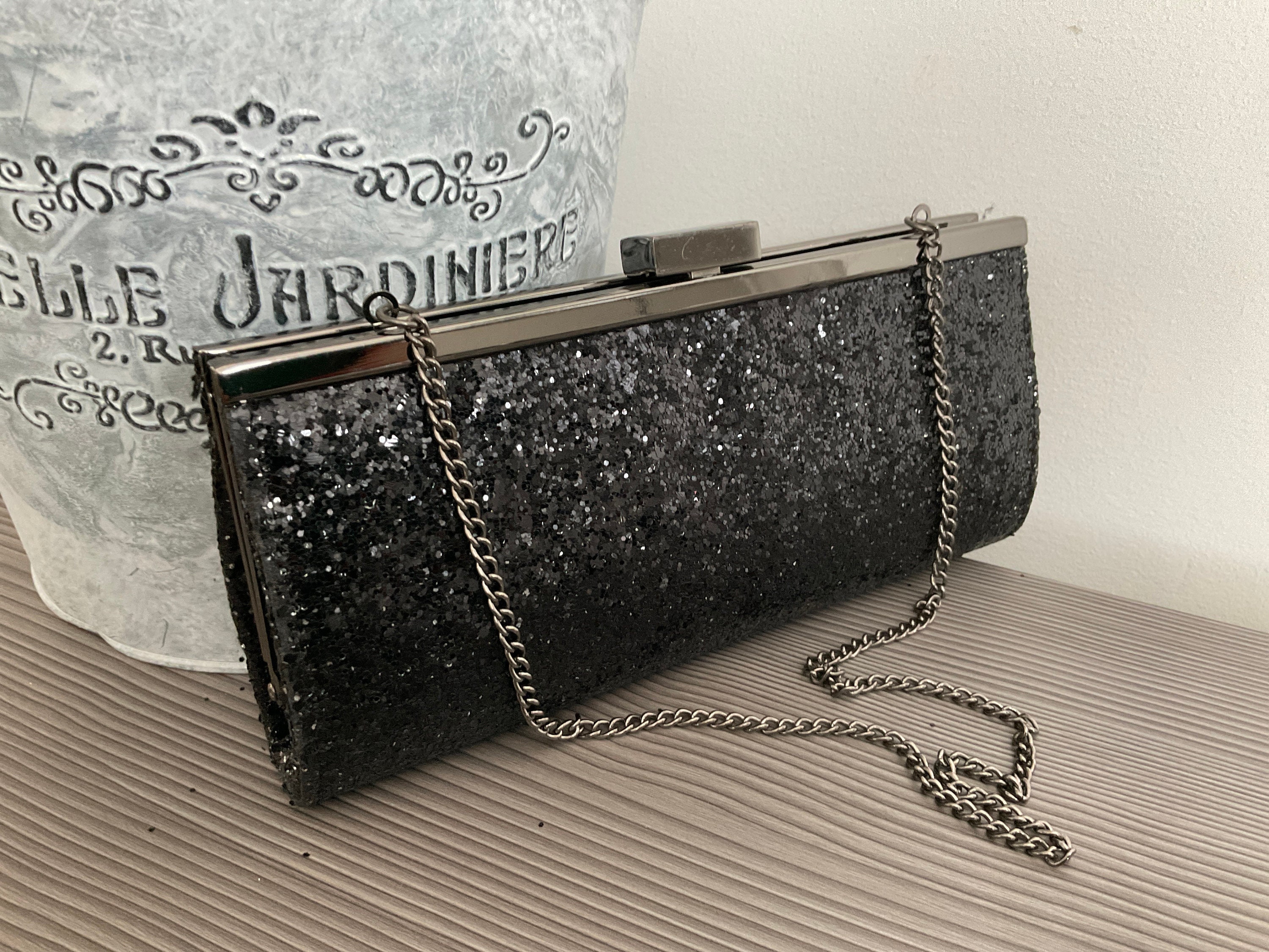 Pewter sparkle clutch bag new arrivals