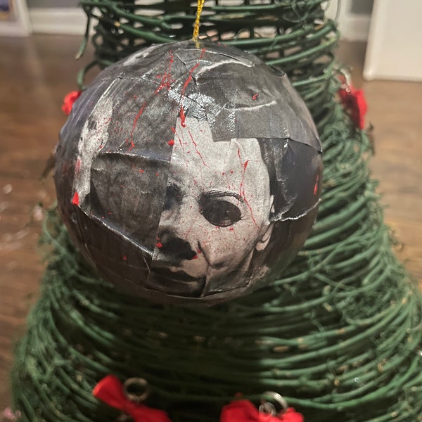 Large Handmade John Carpenter Halloween Michael Myers bloody Christmas tree ornament Free shipping