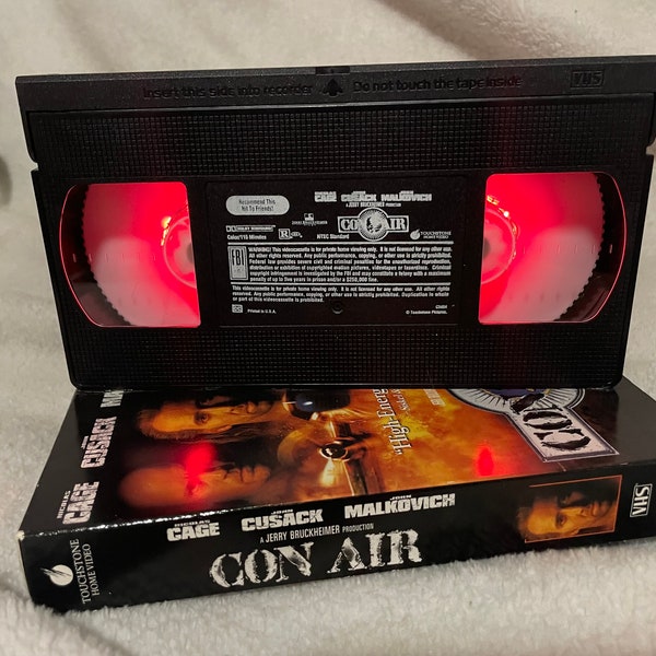 Con Air Nicholas Cage John Cusack action movie Classic VHS Led Lamp Nightlight Collectible man cave decor