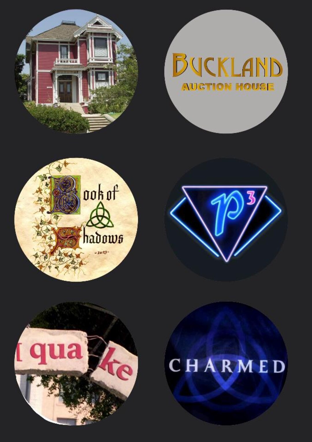 Charmed Pin/button Set - Etsy
