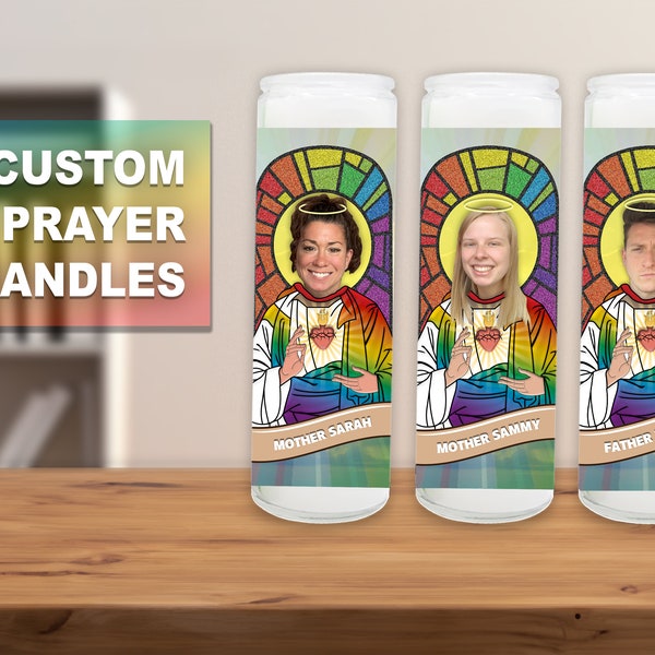 Custom Prayer Candle | Gifts for Dad | Gifts for Mom | Gifts for Grandma | Gifts for Grandpa